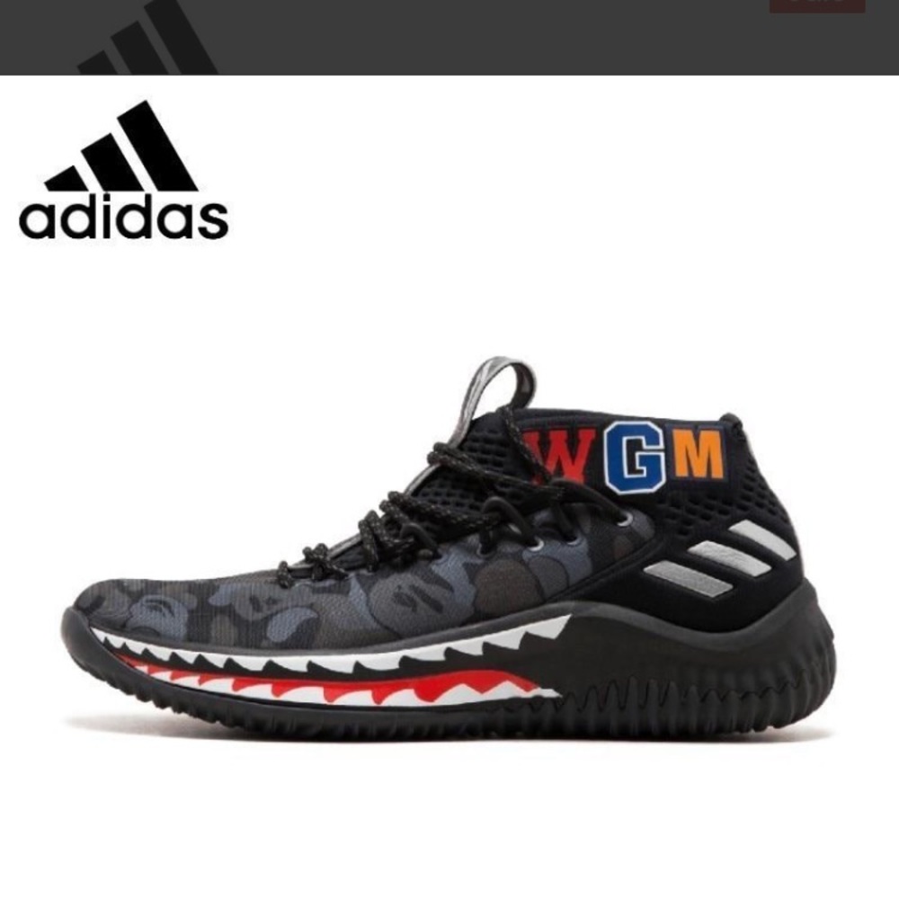 😎😎SOLD😎😎Adidas DAME 4 BAPE Black Camo - Picture 2 of 16